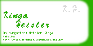 kinga heisler business card